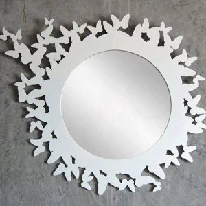 Miroir papillon blanc