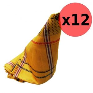 12 Serviettes de table - Serviette de cuisine - Serviette de main - Jaune